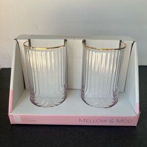 NIB Mellow & Mod 15oz Glassware Set